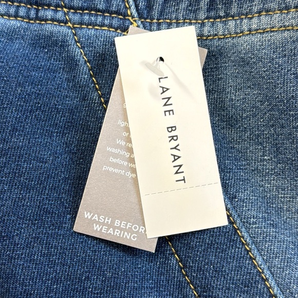 Lane Bryant NWT Blue Pull-On Fit Knit Boyfriend Capri Pants - Picture 5 of 13